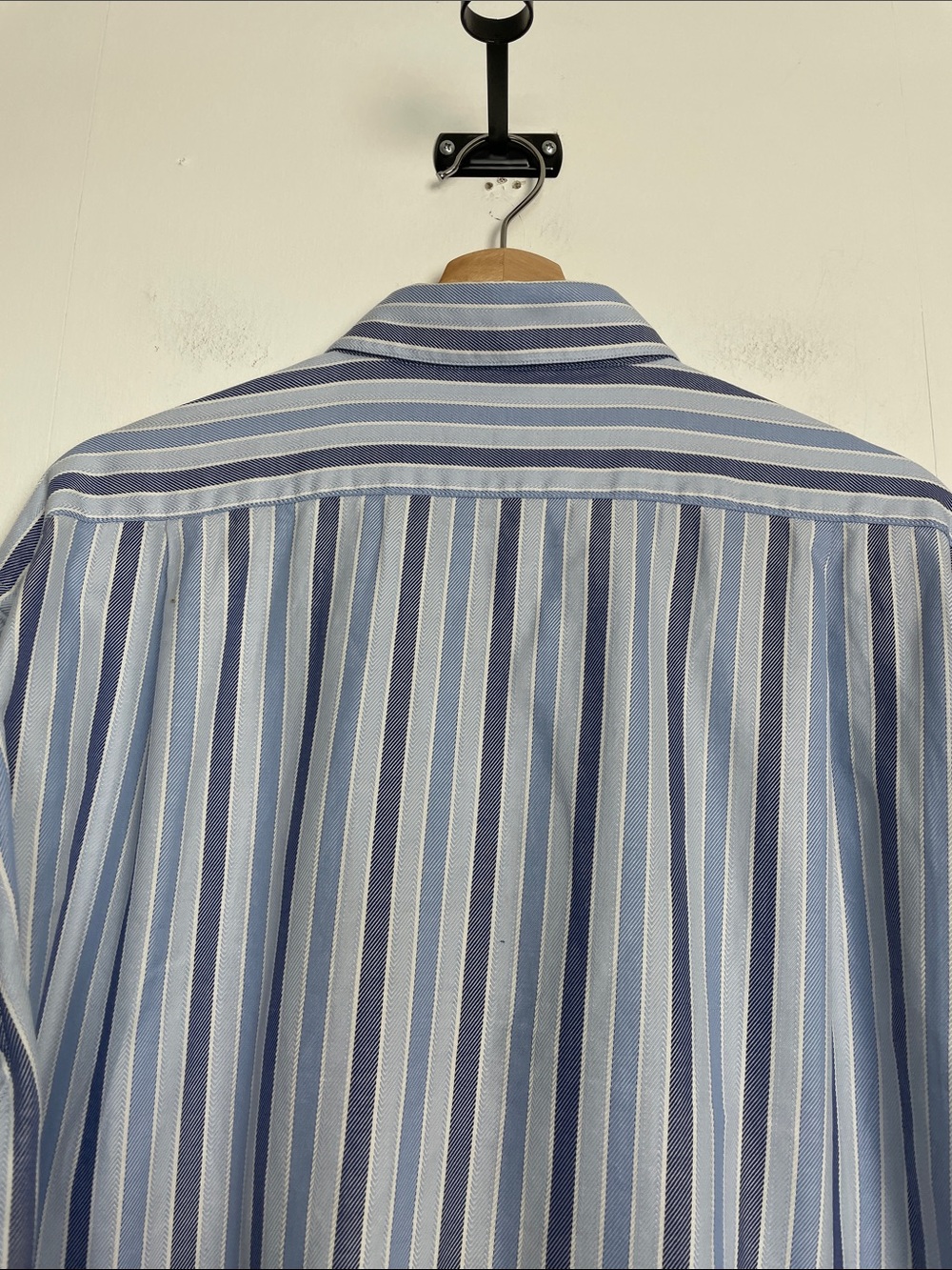 Canali Men's XL Blue Striped Long Sleeve Business Casual Shirt Button-Down Italy - Picture 5 of 8